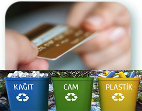 Geri d&ouml;n&uuml;�&uuml;m ambalaj at�klar� puan kart�